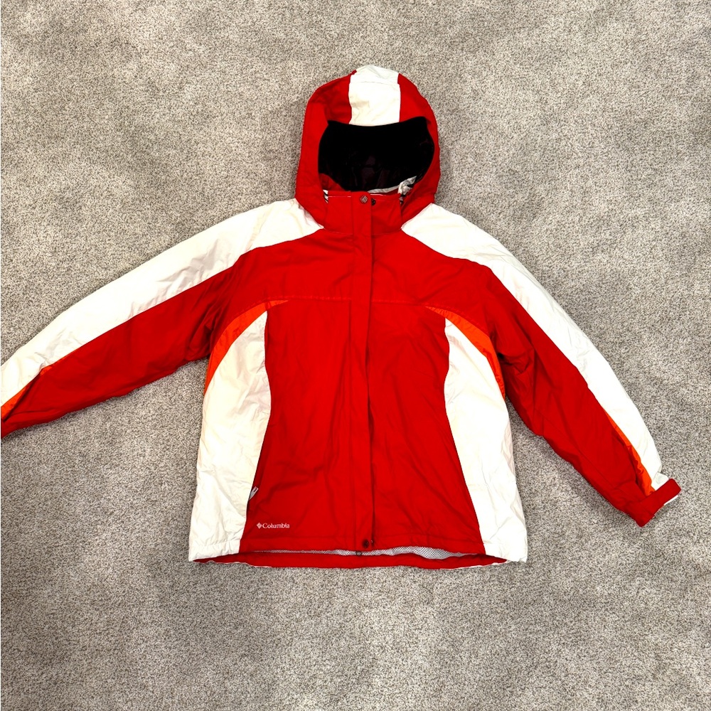Columbia 3-in-1 Jacket Women’s 1X | Y2K Ski Snow Coat | Red White